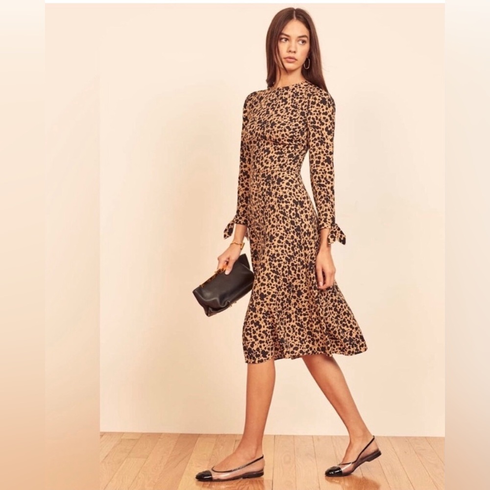 Reformation Leopard Midi Dress